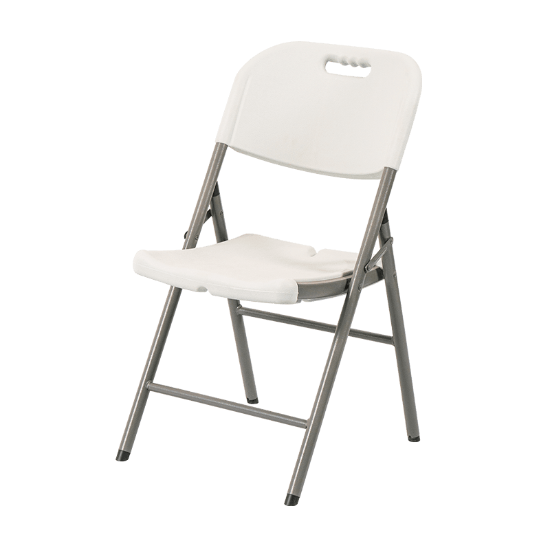 Cathaoir fillte plaisteach bán stackable